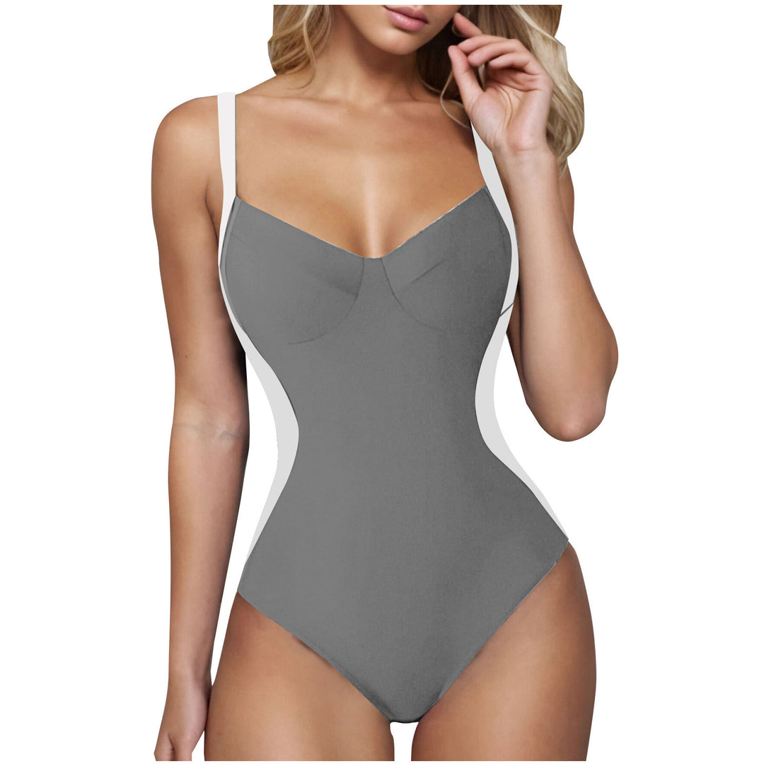 Ladies elegant swimsuit with soothing V-neck Mune Fashion