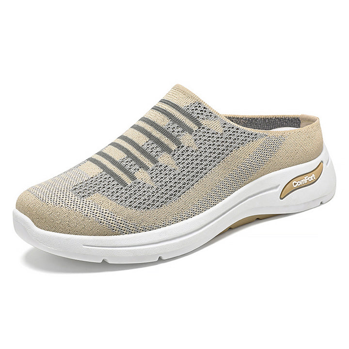 Women's knitted slip-on clog sneaker with breathable sock shoe and cushioning comfort sole Mune Fashion