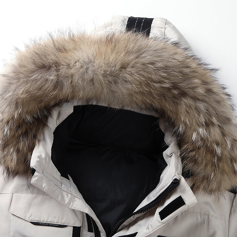 Men's sturdy winter parka with faux fur hood, padded thermal lining, and multifunction pockets Mune Fashion