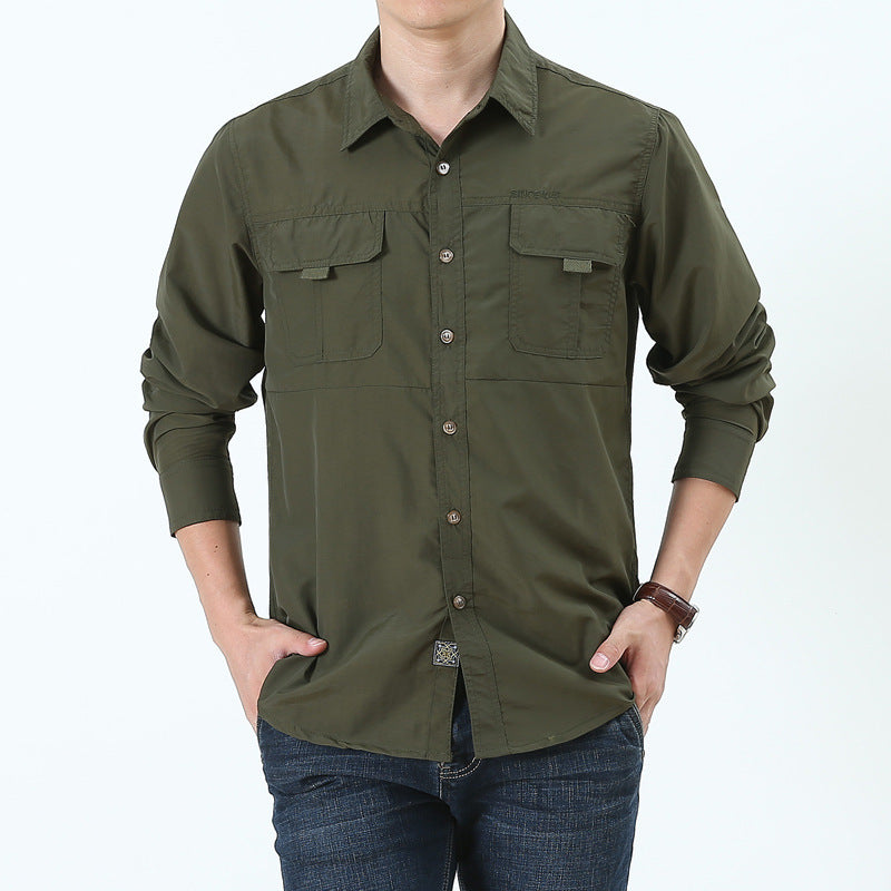 Men's High-Quality Trekking Shirt with Utility Pockets Mune Fashion