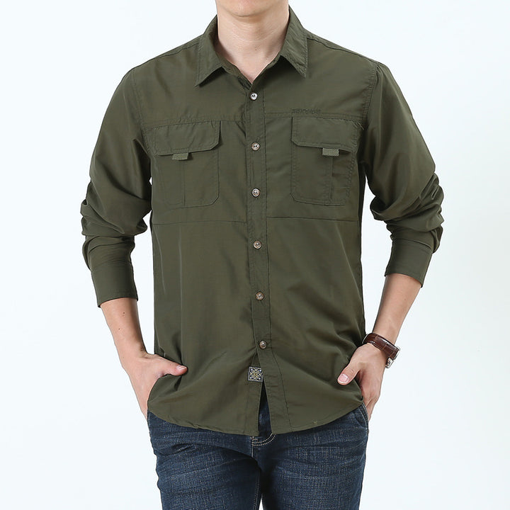 Men's High-Quality Trekking Shirt with Utility Pockets Mune Fashion