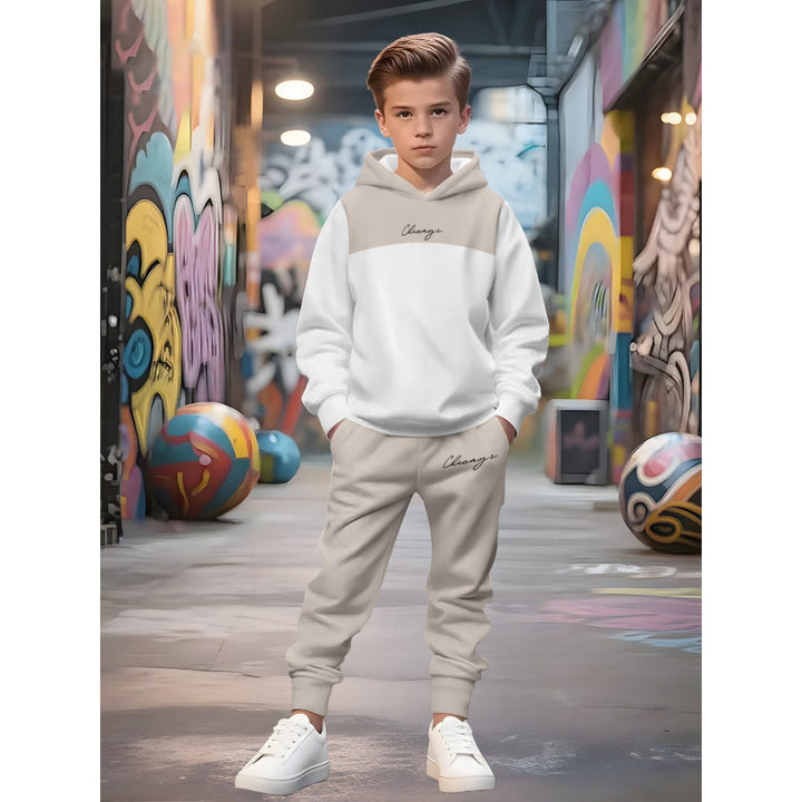 Unisex nan children's jogging suit with hoodie and detailed car print Mune Fashion