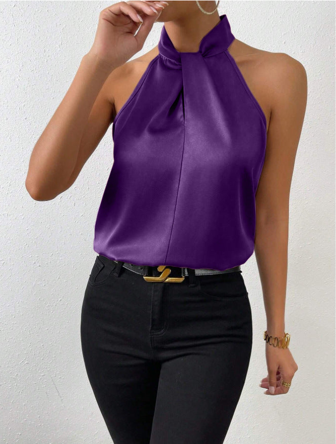 Mune Fashion | Women's Knot Neck Style Top Silk