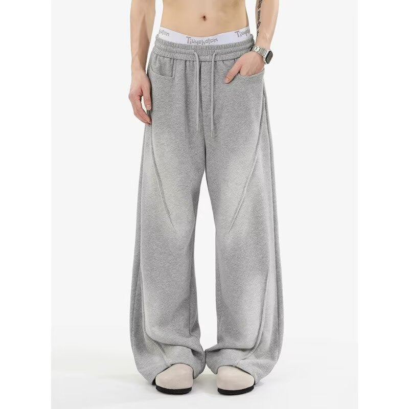 Men's Extreme Oversize Jogging Pants with extra wide leg, drawstring and side pockets Mune Fashion