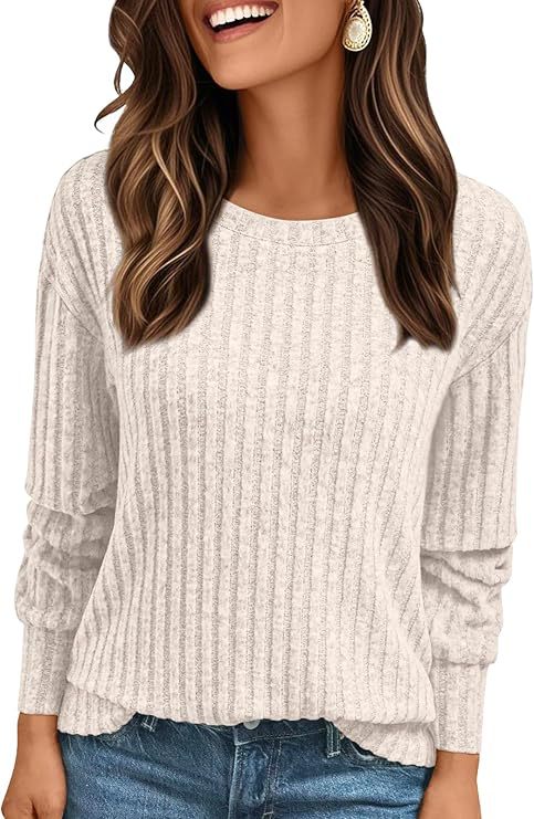 Women's Structured Ribbed Sweatshirt with Chenille Look and Relaxed Fit Mune Fashion