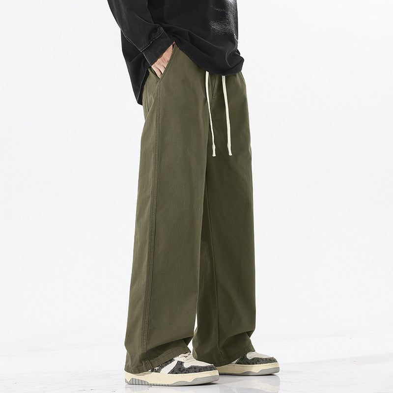Men's loose comfort-fit cotton blend joggers with drawstring Mune Fashion