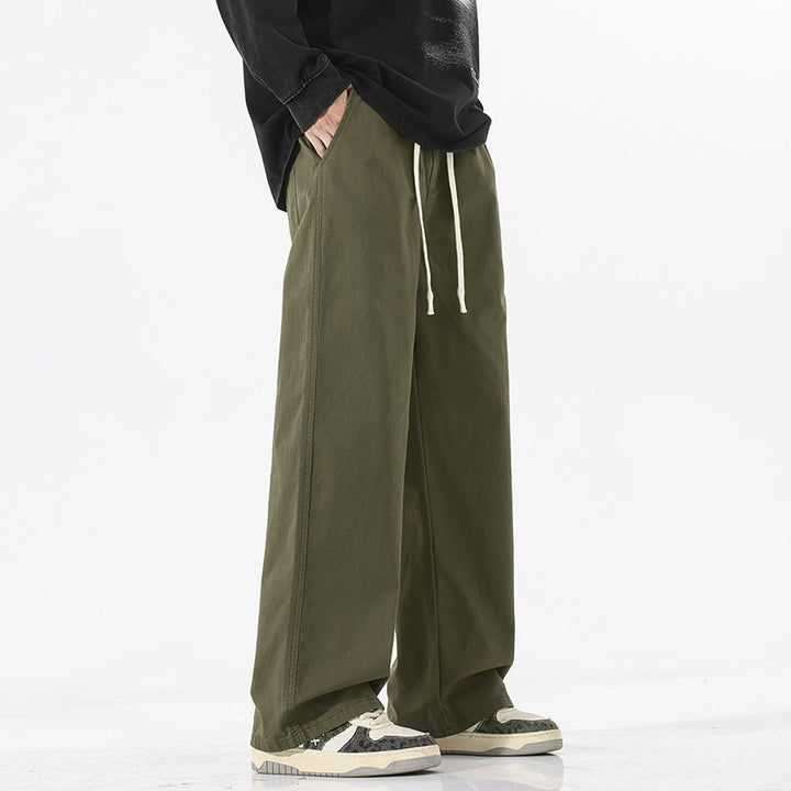 Men's loose comfort-fit cotton blend joggers with drawstring Mune Fashion