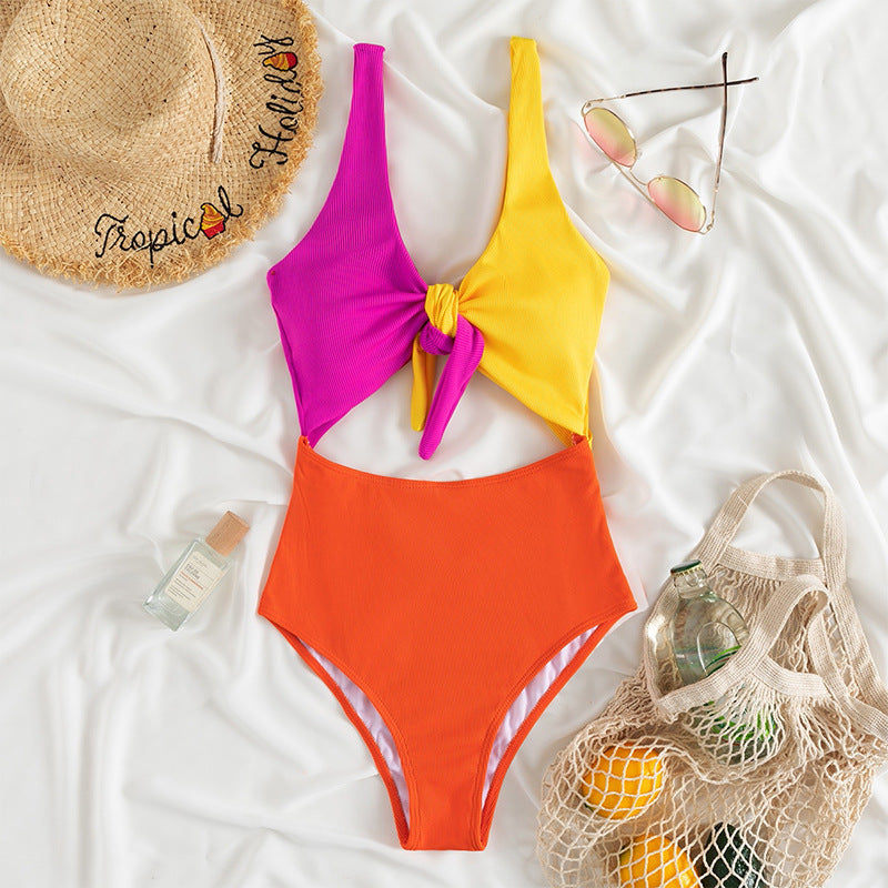Women's One-Piece Swimsuit with Tasteful Knot Design Mune Fashion
