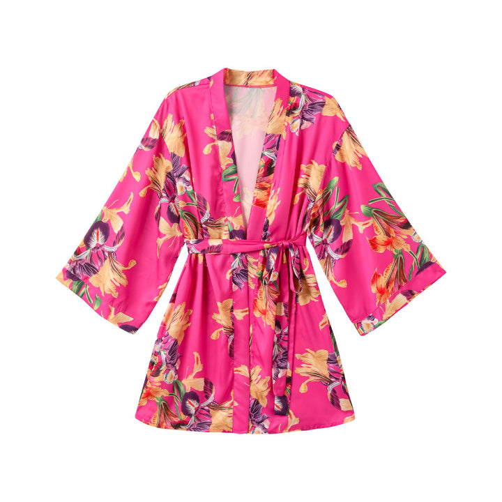 Women's bikini set with floral design and stylish wrap band Mune Fashion