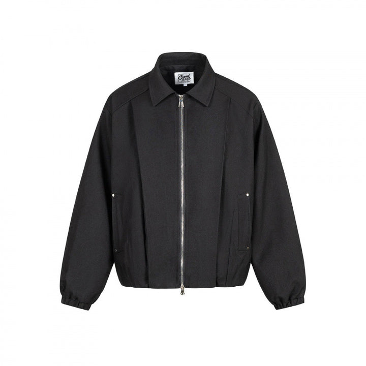 Unisex Boxy transitional blouse with shirt collar, two-way metal zipper and elastic cuffs Mune Fashion