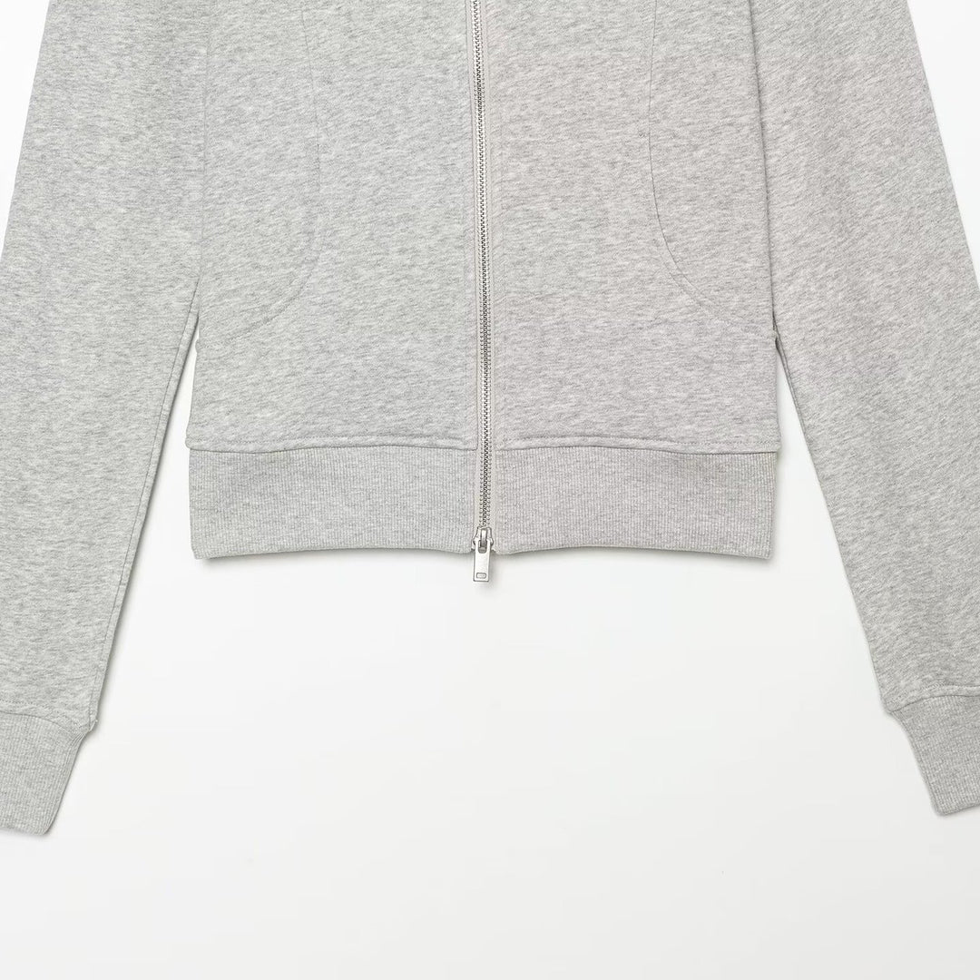 Women's Custom-made Sweat Jacket with Stand-up Collar, Zipper and Raglan Sleeves Mune Fashion
