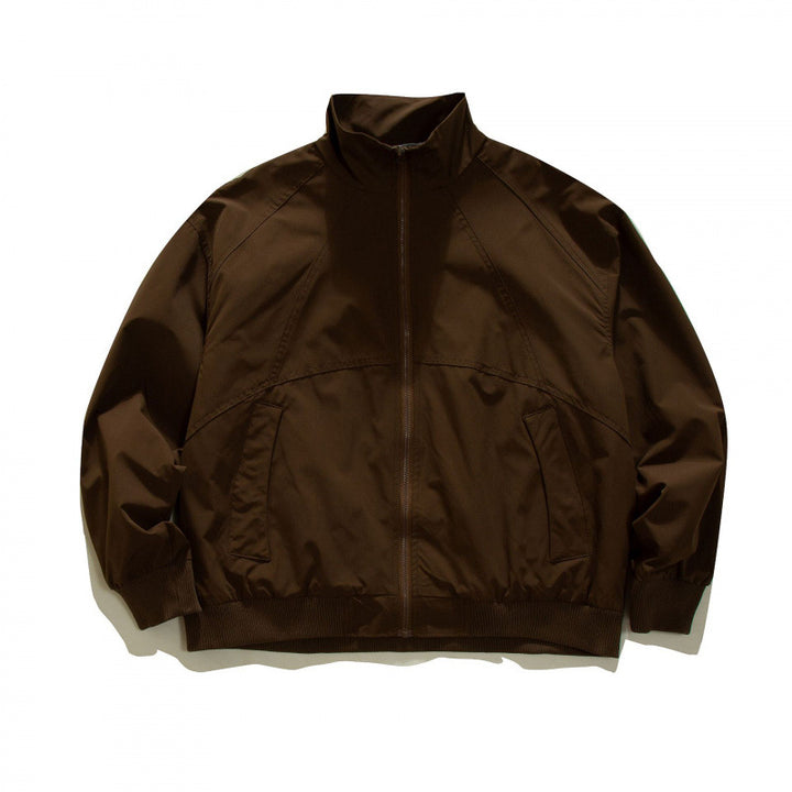 Men's Lightweight Boxy Training Jacket with Stand-Up Collar, Raglan Sleeves and Ribbed Hem Mune Fashion