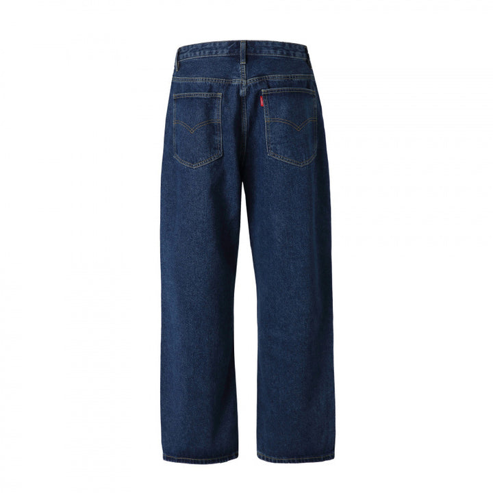 Men's loose-fitting denim jeans in relaxed fit with high waist and straight leg Mune Fashion