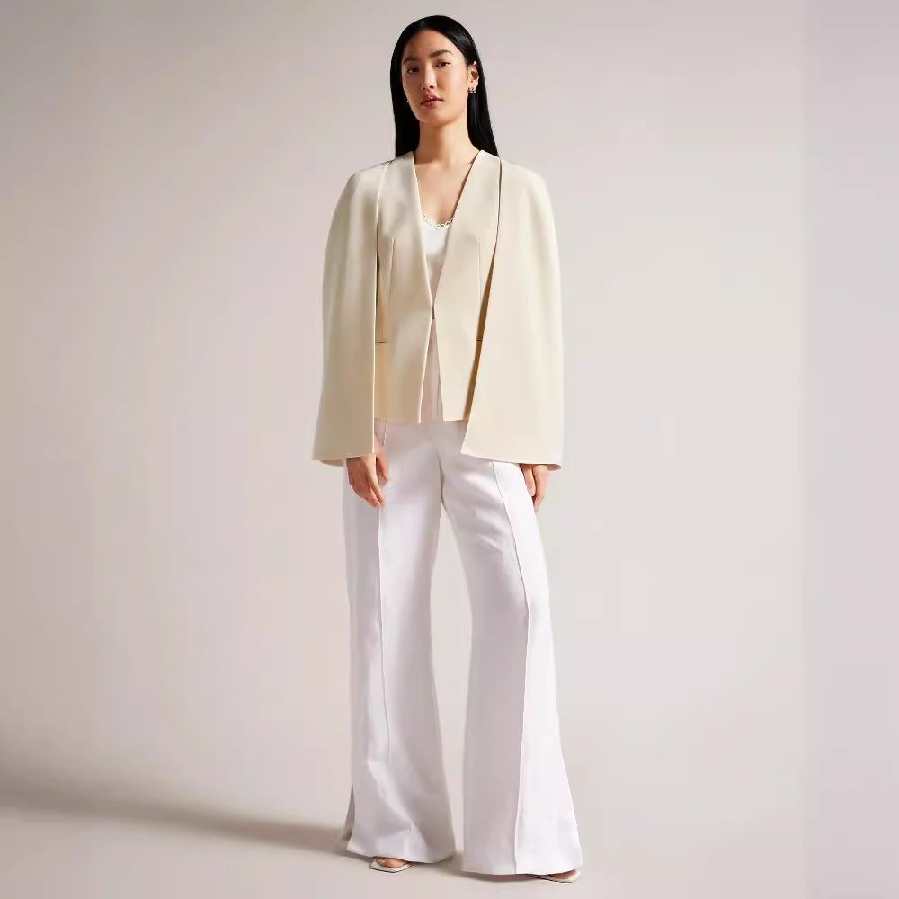 Women's kimono-inspired cape blazer in flowing tailoring look Mune Fashion