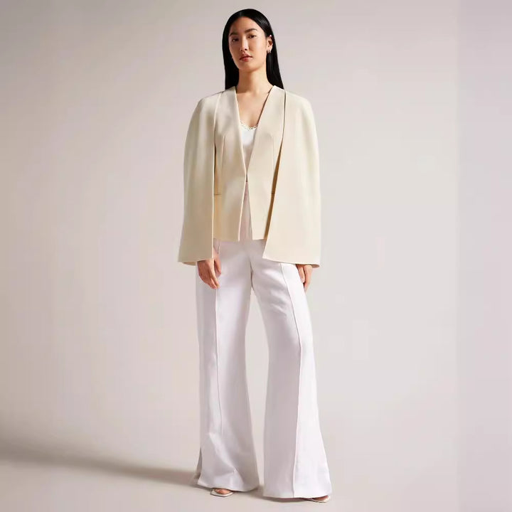 Women's kimono-inspired cape blazer in flowing tailoring look Mune Fashion