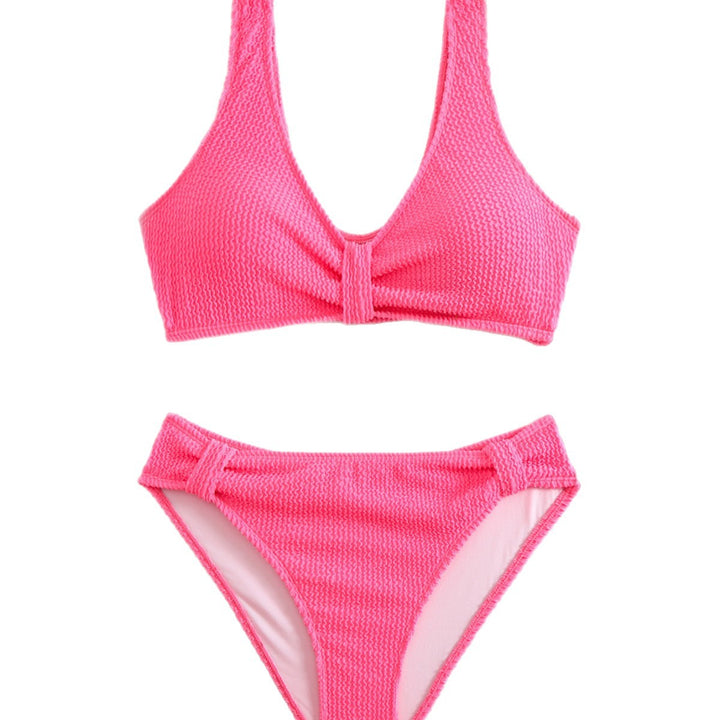 Women's beach bikini set with stylish wave pattern Mune Fashion