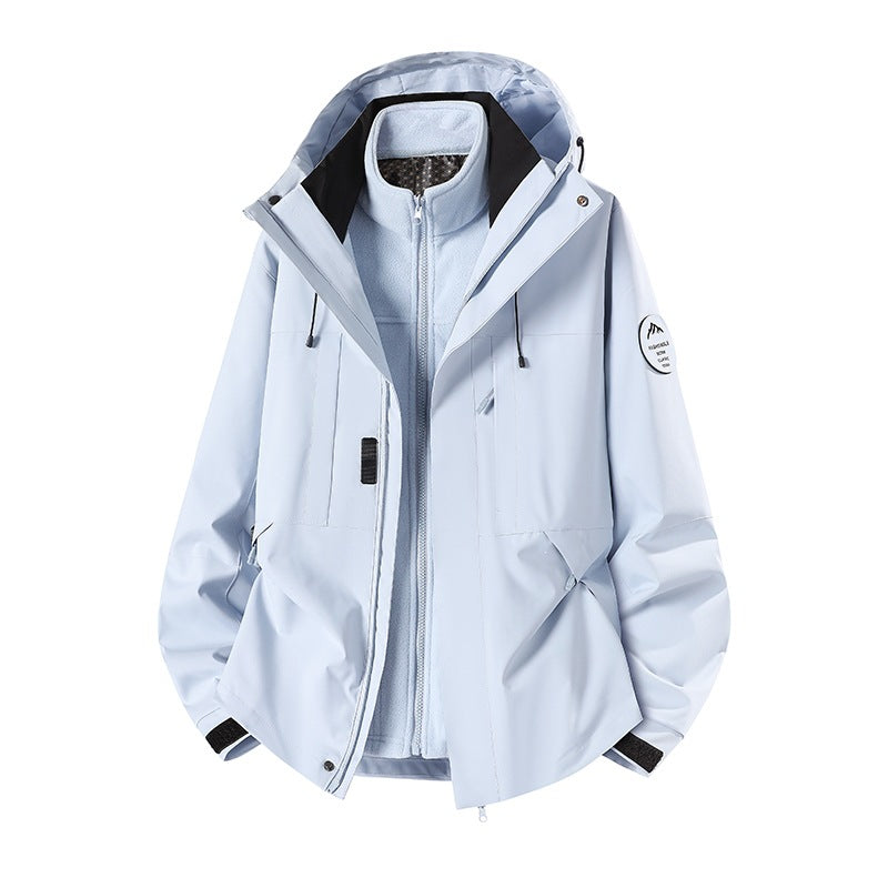 Men's Weatherproof Technical Softshell Trekking Jacket with Hood and Insulating Inner Insert Mune Fashion
