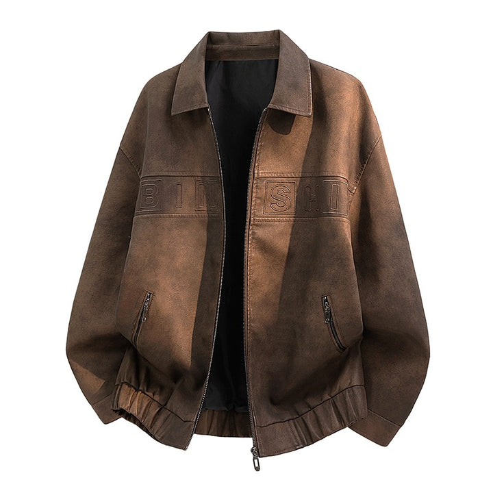 Men's Casual Leather Jacket Mune Fashion