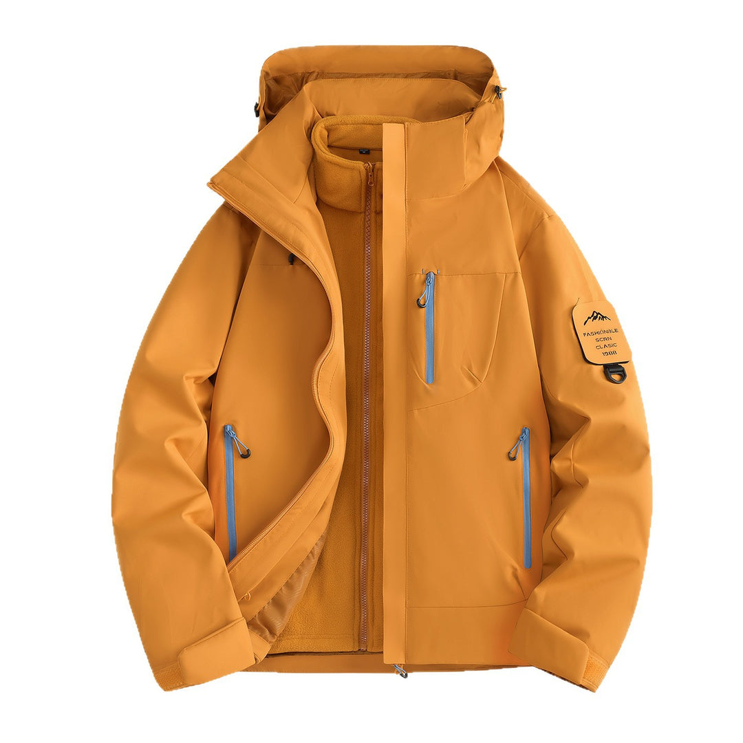 Women's two-layer softshell parka with removable fleece lining and waterproof zippers Mune Fashion