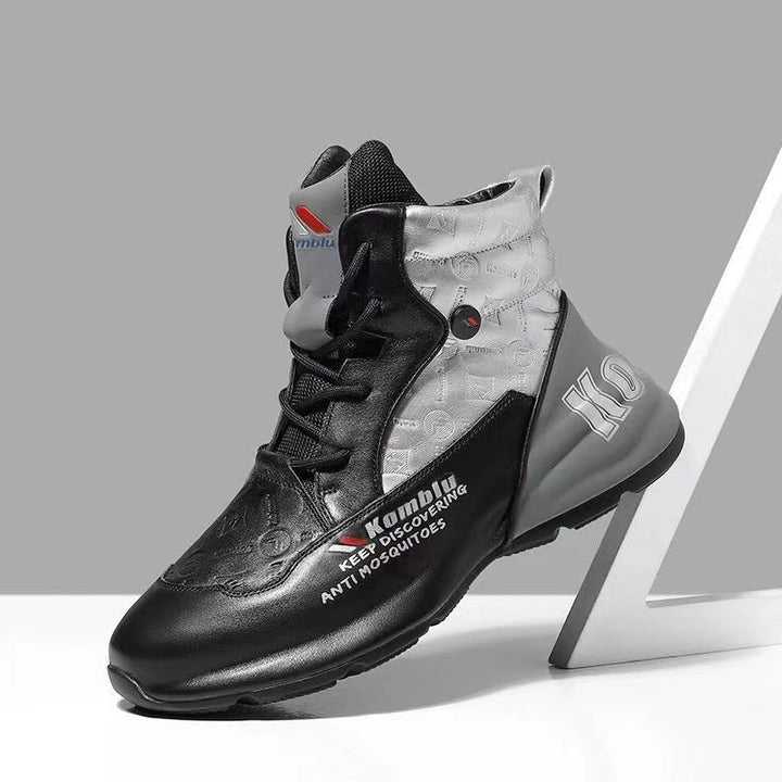 Men's High-Top Performance Sneaker made of breathable synthetic leather with shock-absorbing sole Mune Fashion