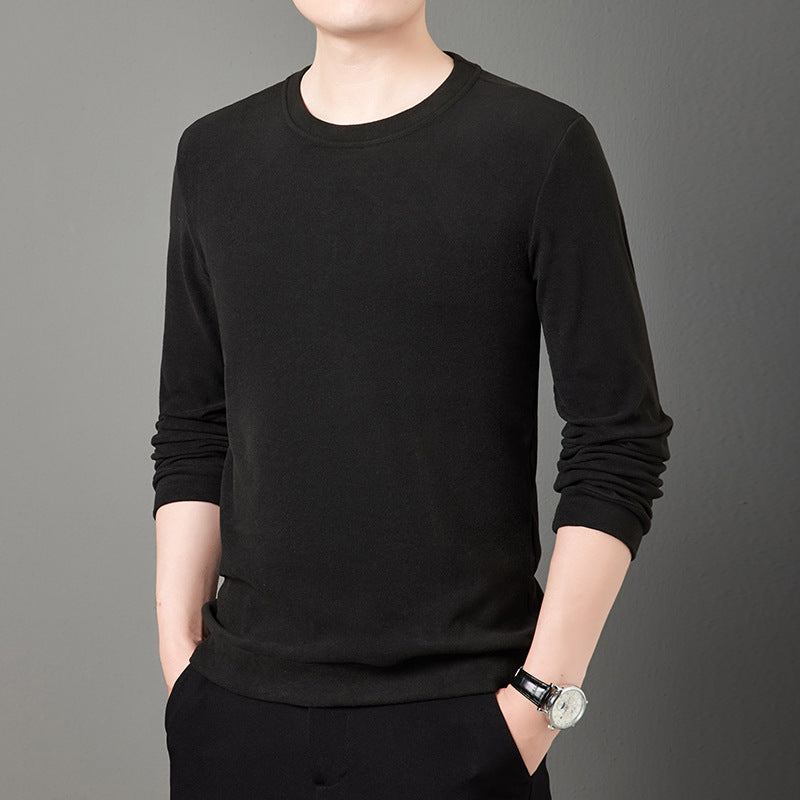 Men's Fine Crew Neck Sweater made of lightweight stretch knit with slim silhouette Mune Fashion