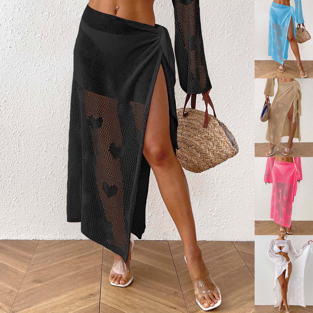 Women's Transparent Crochet Beach Sarong Mune Fashion