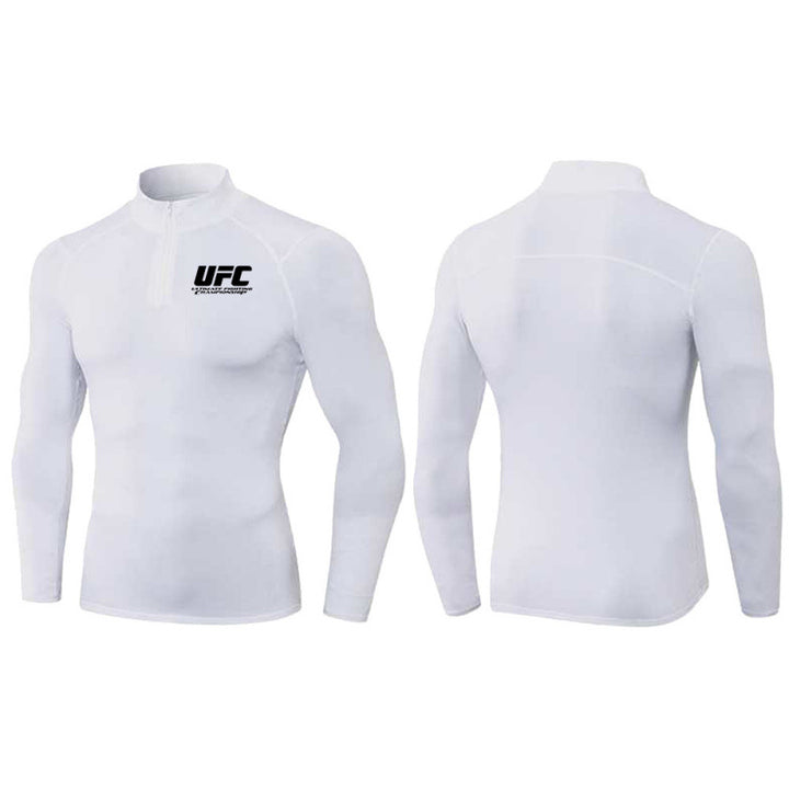 Men's tight-fitting compression shirt with short zipper and long sleeves Mune Fashion