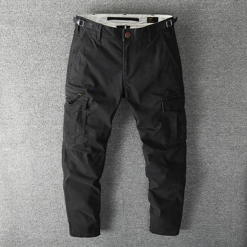 Men's robust cotton cargo pants with reinforced knees and adjustable waistband Mune Fashion