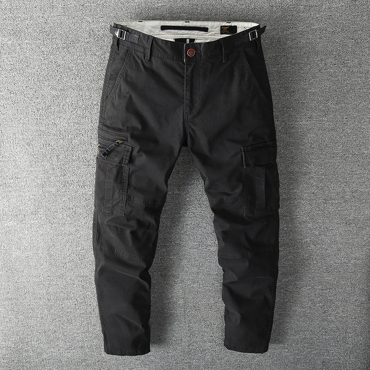 Men's robust cotton cargo pants with reinforced knees and adjustable waistband Mune Fashion