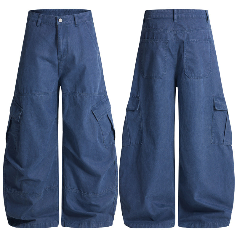Men's baggy cargo pants in utility style with a low waist and extra wide leg Mune Fashion