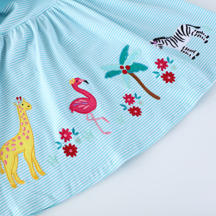 Girl's casual dress with animal motif Mune Fashion