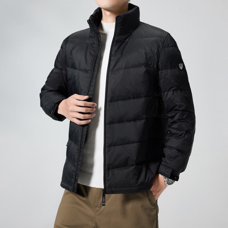Men's lightweight quilted thermal jacket with stand-up collar and windproof insulation Mune Fashion