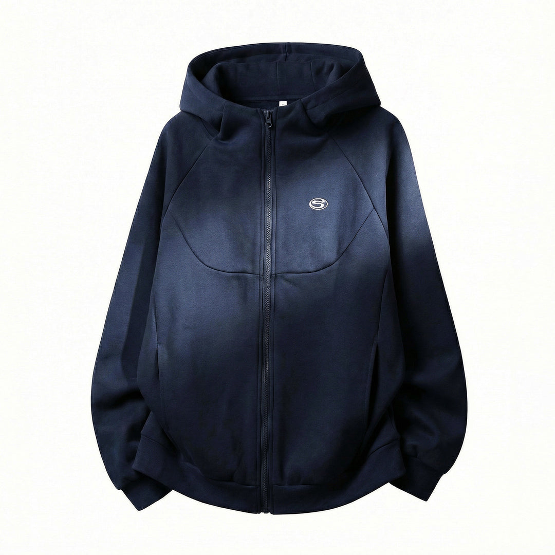 Unisex Oversize Hooded Sweat Jacket with Zipper and Padded Structure Mune Fashion
