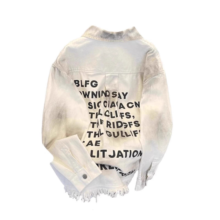 Women's Urban Oversized Jacket with Creative Lettering Mune Fashion