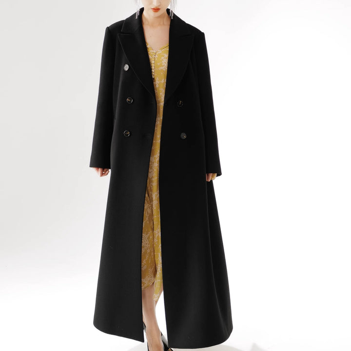 Women Elegant Double-breasted Coat Mune Fashion