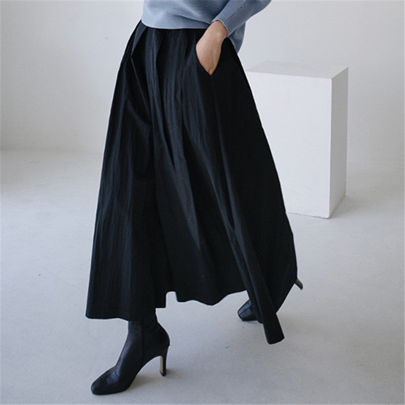 Women Wide Palazzo Pants with Wrap Look and Tied Belt Mune Fashion