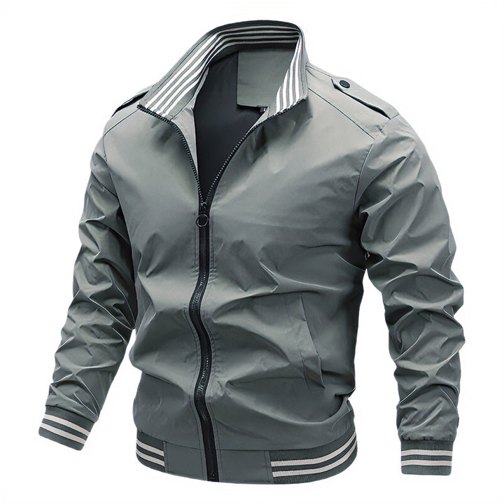 Men's Fashion Transitional Jacket with Contrasting Stripes Mune Fashion