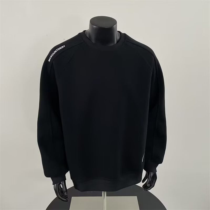 Men's Stylish Sweatshirt with Shoulder Patch Design Mune Fashion