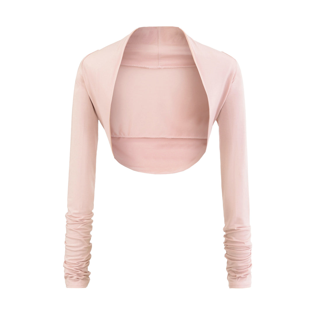 Women's short bolero shrug with gathered long sleeves Mune Fashion