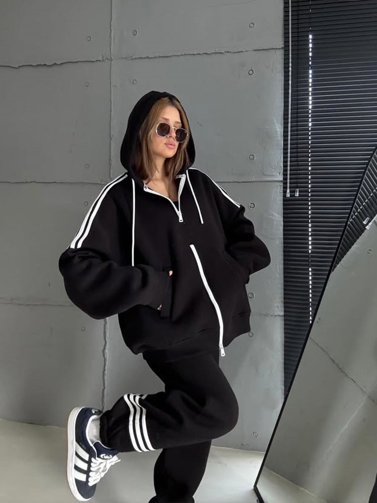 Women's Sporty Zip Hoodie Mune Fashion