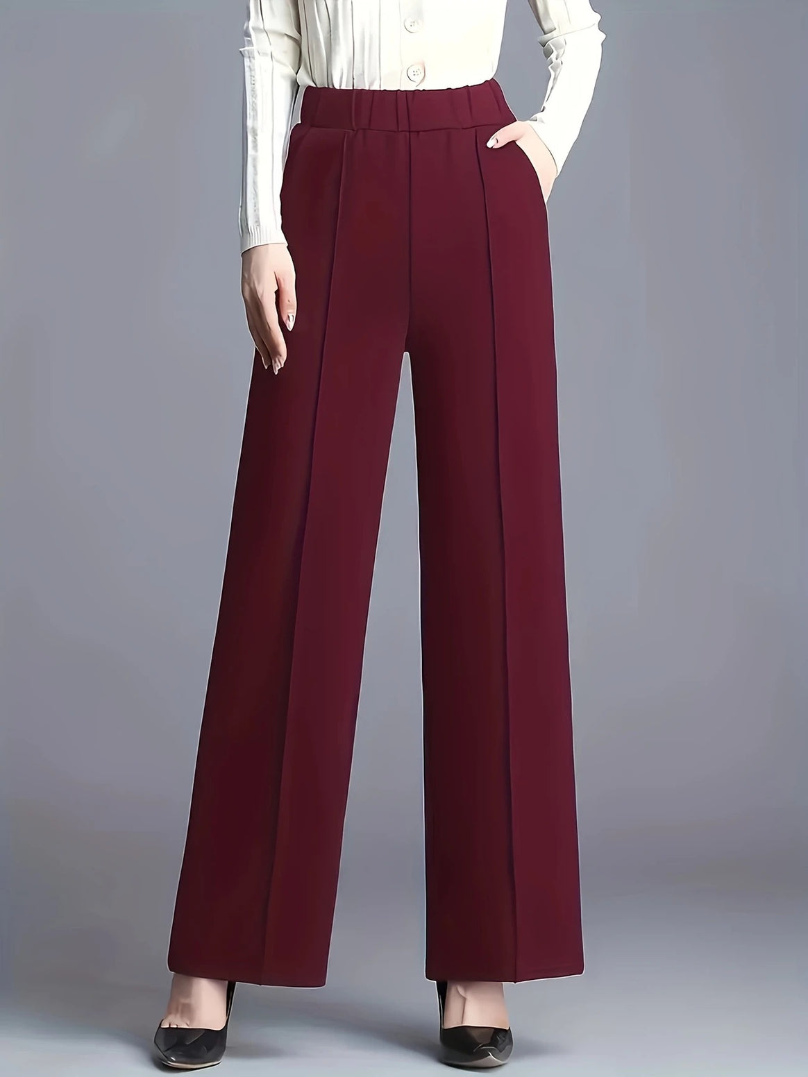 Ladies Elegant High-Waisted Dress Pants Mune Fashion
