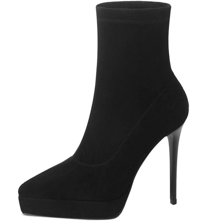 Women’s Sock Ankle Boot with Platform and High Stiletto Mune Fashion