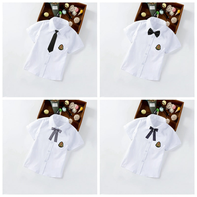 Boys elegant short-sleeved blouse with bow Mune Fashion