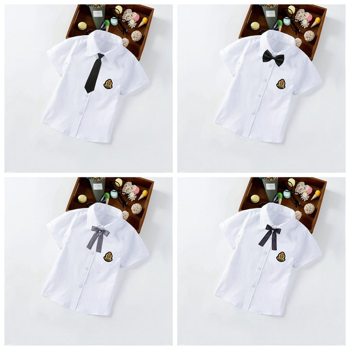Boys elegant short-sleeved blouse with bow Mune Fashion