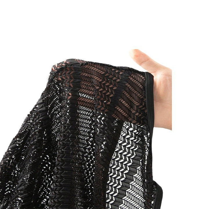 Women's mesh shorts with elastic waistband and adjustable drawstring Mune Fashion