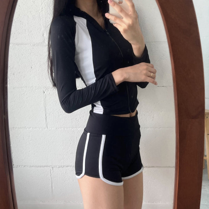 Women’s Surf Suit with Long Sleeve and Short Shorts Mune Fashion