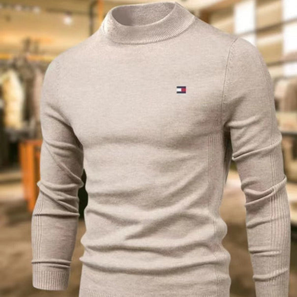 Men's Stylish Turtleneck Sweater Made Of Soft Merino Wool Mune