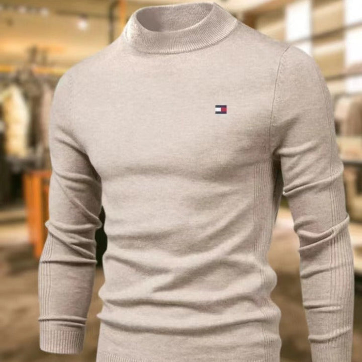 Men's Stylish Turtleneck Sweater Made Of Soft Merino Wool Mune