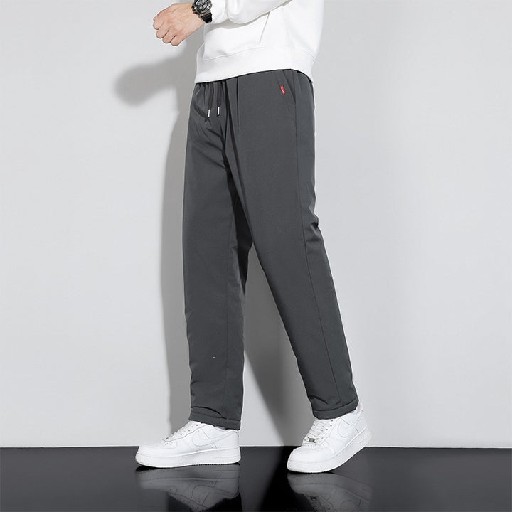 Men's straight-cut jogging pants with drawstring, side pockets & elastic waistband Mune Fashion