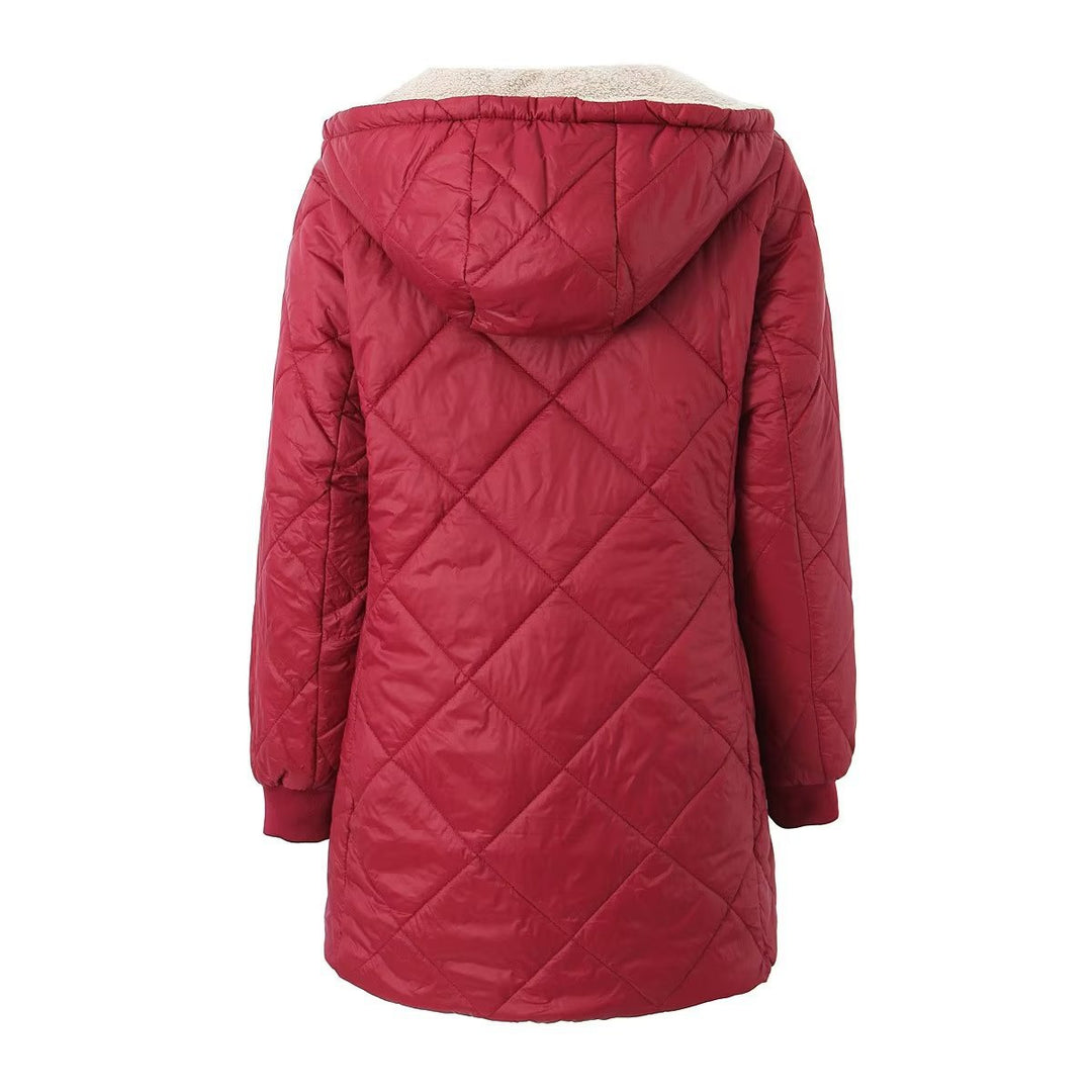 Women's quilted coat with teddy lining and hood Mune Fashion